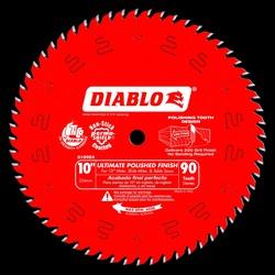 Diablo D1090X Circular Saw Blade 10 in Dia 5/8 in Arbor 90-Teeth Carbide