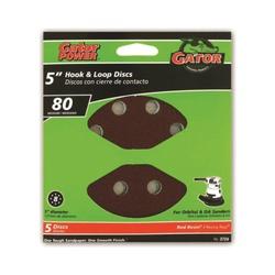 Gator 3724 Sanding Disc 5 in Dia 80 Grit Aluminum Oxide Abrasive Vented