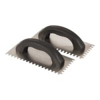 QEP 10114Q Economy Notched Trowel 9 in L 4 in W Square Notch Black