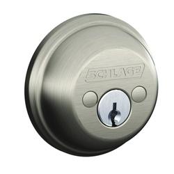 Schlage B62NV 619 Entry Deadbolt 1 Grade Keyed Alike Key Metal Satin