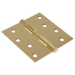 Hardware Essentials 852819 Door Hinge Brass Removable Pin Full-Mortise
