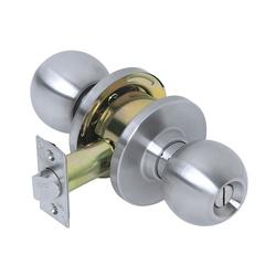 Tell Manufacturing CL100004 Privacy Knob Set Steel Satin Chrome