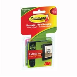 Command 17204BLK Picture Hanging Strip 3 lb/set Foam Black