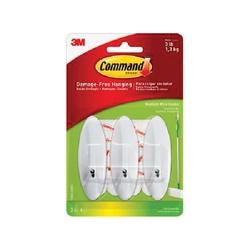 Command 17068-HWES Medium Wire Hook 3 lb 3-Hook White