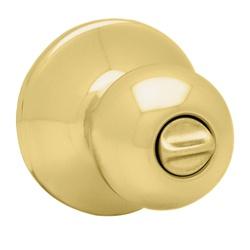 Kwikset 300P3CP Privacy Door Knob Polished Brass