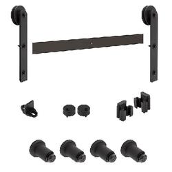 National Hardware N186-990 Sliding Door Hardware Kit Steel Black