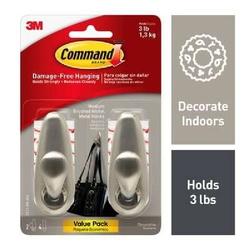 Command Forever Classic FC12-BN-2ES Medium Decorative Hook 1-1/4 in W