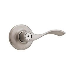 Kwikset 93001-882 Privacy Lever 4-7/32 in L Lever Steel Satin Nickel