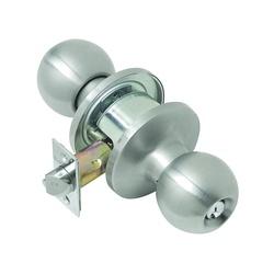 Tell Manufacturing CL100053 Entry Ball Knob Steel Satin Chrome