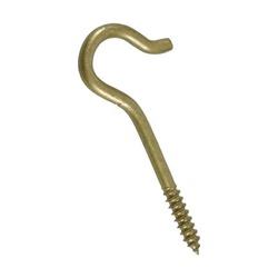 HILLMAN 322603 Ceiling Hook #4 Thread 3-7/8 in L Zinc Gold