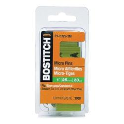 Bostitch PT-2325-3M Pin Nail 0.64 in Dia 1 in L 23 ga Thick Steel