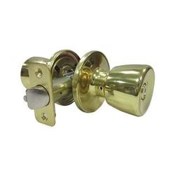 TRU-GUARD TS700B KD Entry Lockset Polished Brass Knob Handle 2-3/8 or