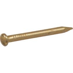 HILLMAN 532422 Escutcheon Pin 1 in L Brass Half-Round Head Smooth Shank
