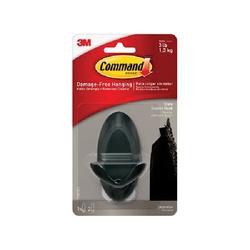 Command 17087SES Double Hook 3 lb 1-Hook Plastic Slate