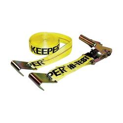 KEEPER 04623 Tie-Down 2 in W 27 ft L Polyester Yellow 3333 lb Hook End