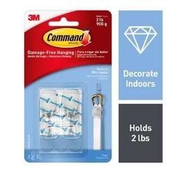 Command 17065CLR-ES Medium Toggle Hook 2 lb 2-Hook Plastic Clear