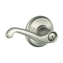 Schlage Flair F40VFLA619 Privacy Lever Satin Nickel