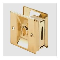 Slide-Co 161495 Privacy Lock and Pull Left Right Hand Brass Polished