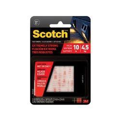 Scotch RFD7020 Extreme Fastener 1 in W 1 in L Clear 10 lb