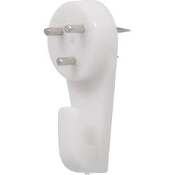 HILLMAN 121121 Hardwall Hook 10 lb Plastic White Nail Mounting