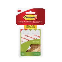 Command 17024-136ES Small Poster Strip 5/8 in W 1.813 in L Foam Backing