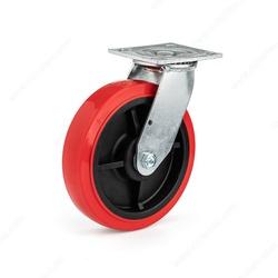 Richelieu F22105 Swivel Caster 5 in Dia Wheel Polyurethane Wheel Red 551