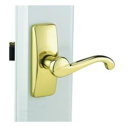 Wright Products VGL025-555 Lever Latch Set Brass 3/4 to 2 in Thick Door