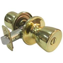 TRU-GUARD TS710B Privacy Door Lock Knob Handle Polished Brass