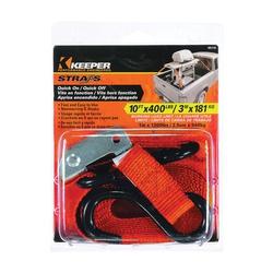 KEEPER 05110 Tie-Down 1 in W 10 ft L Nylon Orange 400 lb S-Hook End