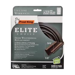 Frost King ES184B Weatherstrip 3/4 in W 1/2 in Thick 7 ft L Brown