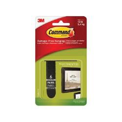Command 17204BLK-12ES Medium Picture Hanging Strip 3/4 in W 2-3/4 in L