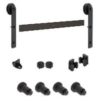 National Hardware N186-990 Sliding Door Hardware Kit Steel Black