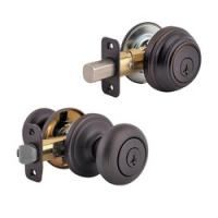 Kwikset 99910-035 Knob Lockset 2 Grade Keyed Key Venetian Bronze 2-3/8 x