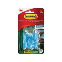 Command 17091CLRAWVPES Medium Window Hook 2 lb 5-Hook Plastic Clear
