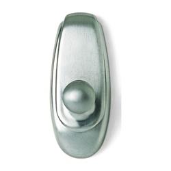 Command 17061-BN Decorative Hook 3 lb 1-Hook Plastic Silver Brushed