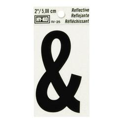 HY-KO RV-25/& Reflective Sign Character and 2 in H Character Black