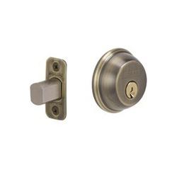 Schlage B60NV609KA4 Deadbolt Antique Brass 2-3/8 x 2-3/4 in Backset C
