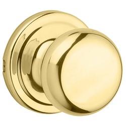 Kwikset Signature 720J 3 Door Knob 2-3/8 in Dia Knob Zinc Polished Brass