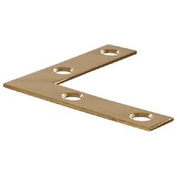 Hardware Essentials 851101 Flat Corner Brace 2 in L Brass