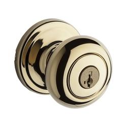 Kwikset Signature 740J3SMTCP Keyed Entry Knob Metal Polished Brass