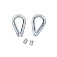 Campbell B7675324 Cable Ferrule and Stop Set 1/8 in Dia Cable Aluminum