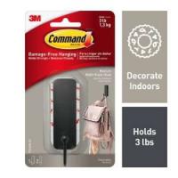Command 17034MB-ES Medium Decorative Hook 1 in W Metal/Plastic Matte 3