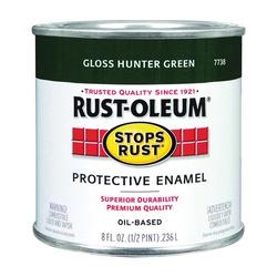 RUST-OLEUM STOPS RUST 7738730 Protective Enamel Gloss Hunter Green 0.5 pt