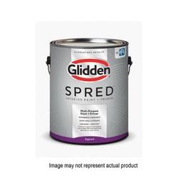 Glidden SPRED GLSIN10WB/01 Paint and Primer, Flat, Pastel Base/White, 1 gal