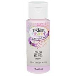 TESTORS 292594 Craft Paint Matte Petal Pink 2 oz Bottle