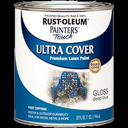 RUST-OLEUM PAINTERS Touch 1922502 Brush-On Paint Gloss Navy Blue 1 qt