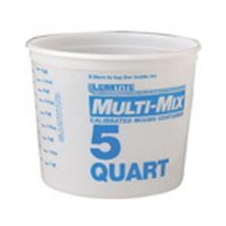 LEAKTITE #10M3 Multi-Mix Container 5 qt Capacity HDPE Clear