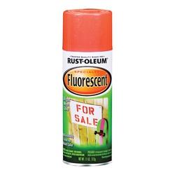 RUST-OLEUM 1954830 Fluorescent Spray Paint Flat/Matte Fluorescent Orange