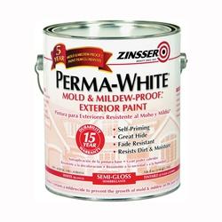 ZINSSER 03131 Exterior House Paint Semi-Gloss White 1 gal Can