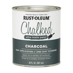 RUST-OLEUM Chalked 285144 Chalked Paint Ultra Matte Charcoal 30 oz Pint